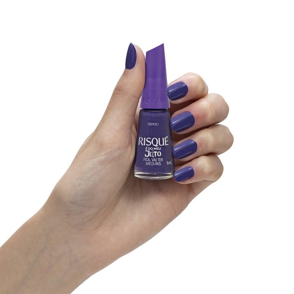 Esmalte Risqué É Do Meu Jeito Fica, Vai Ter Arco-íris! Cremoso 8ml - 2