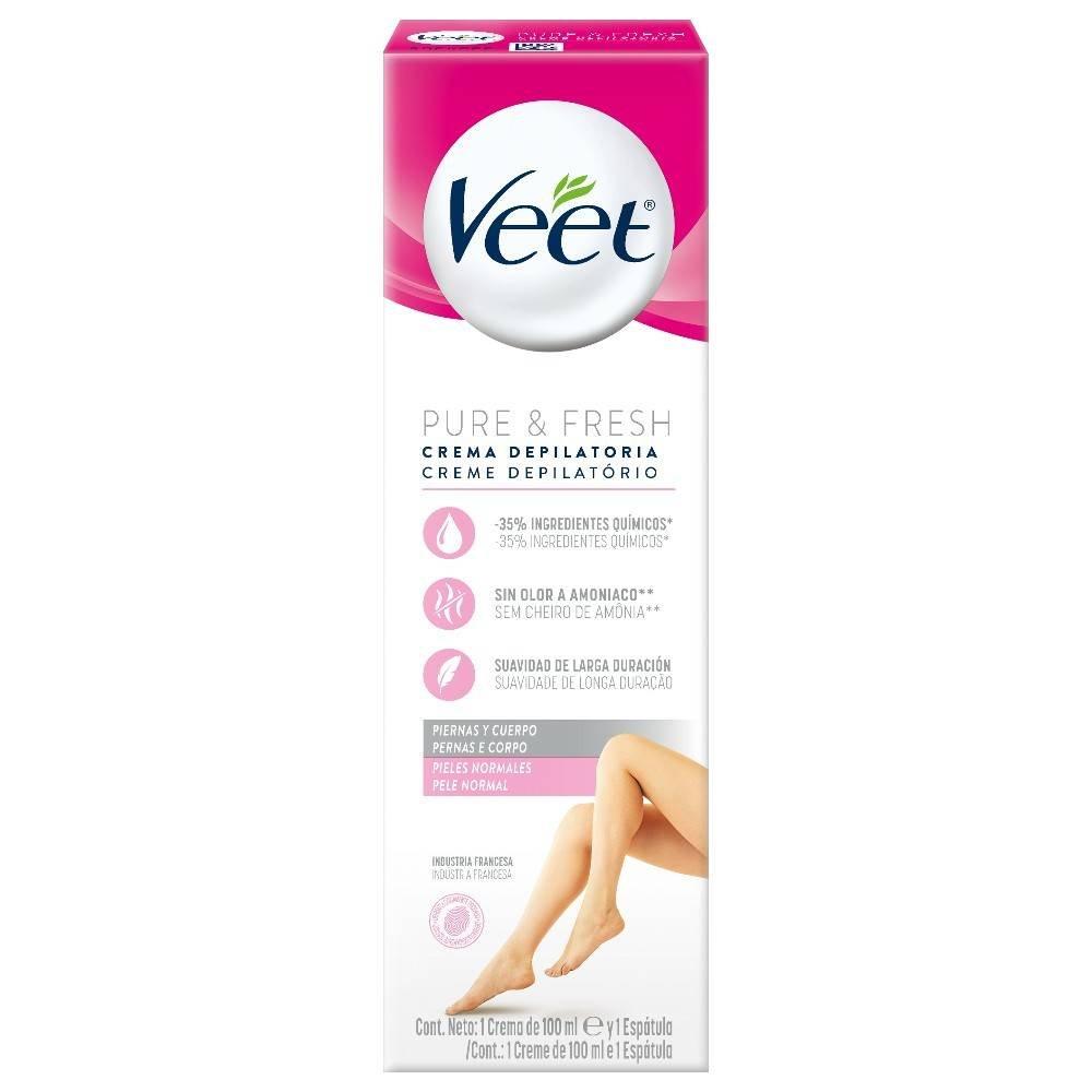 Creme Depilatório Veet Pure E Fresh Para Peles Normais 100ml - 1