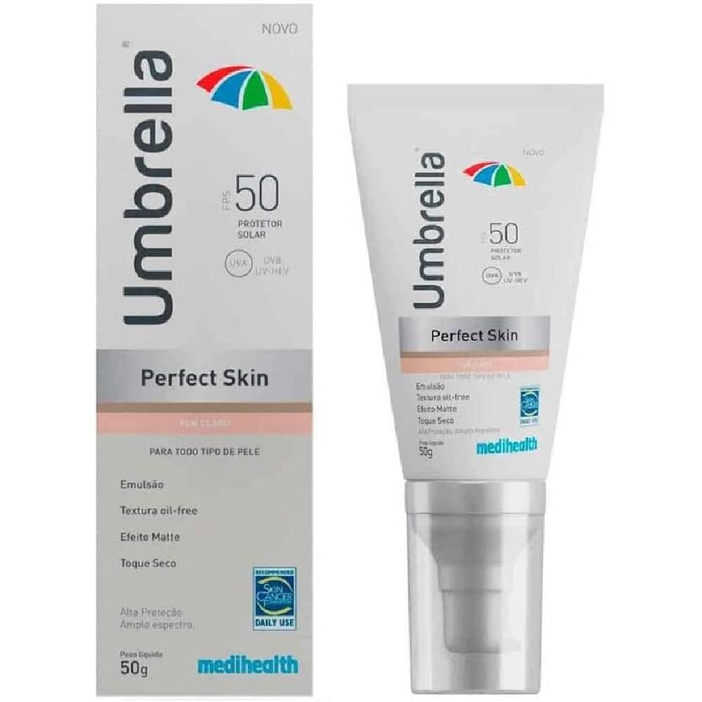 Protetor Solar Facial Umbrella Perfect Skin Tom Claro Fps 50+ 50g - 6