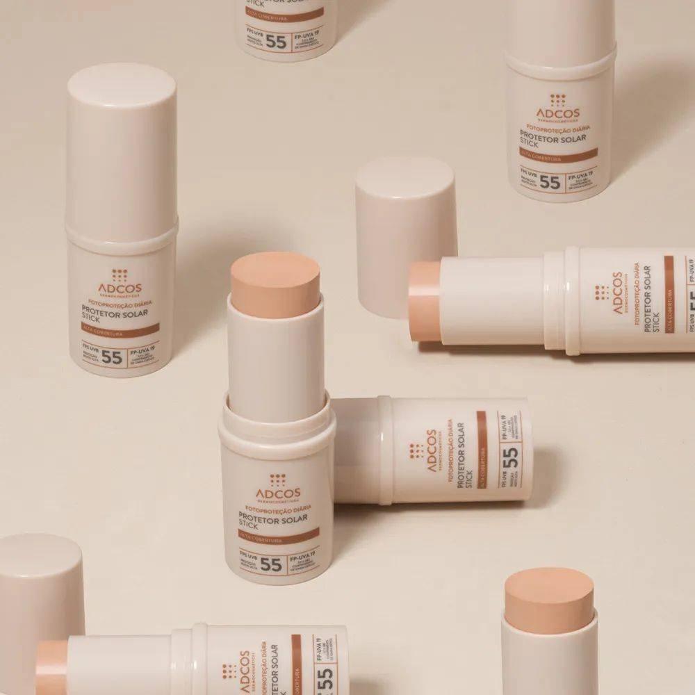 Protetor Solar Facial Adcos Stick Tonalizante Fps 55 Beige 17g - 4