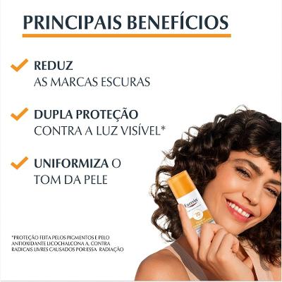 Protetor Solar Facial Eucerin Antimanchas Cor Clara Fps70 50ml