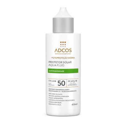 Protetor Solar Facial Adcos Aqua Fluid Antioleosidade Fps 50 Incolor 40ml