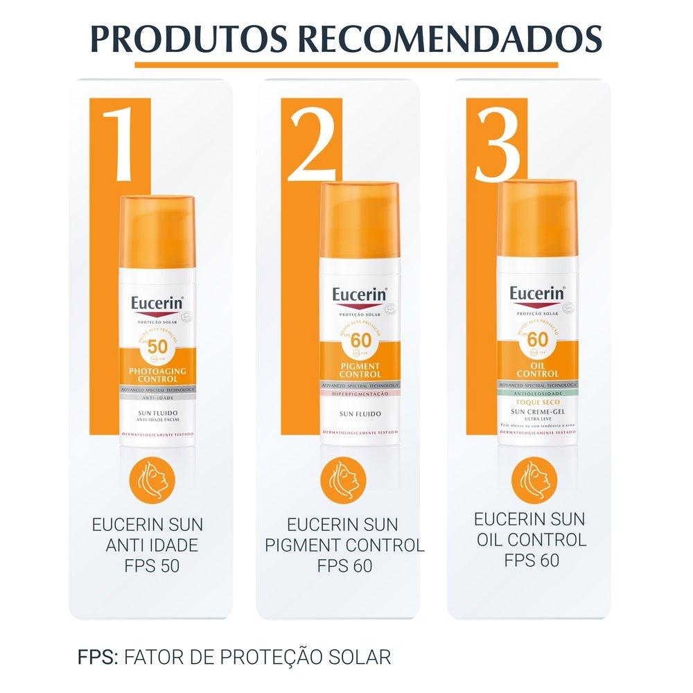 Protetor Solar Facial Eucerin Oil Control Cor Clara Fps70 50ml - 4