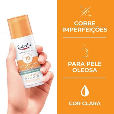 Protetor Solar Facial Eucerin Oil Control Cor Clara Fps70 50ml