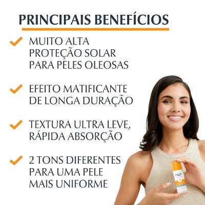 Protetor Solar Facial Eucerin Oil Control Cor Clara Fps70 50ml