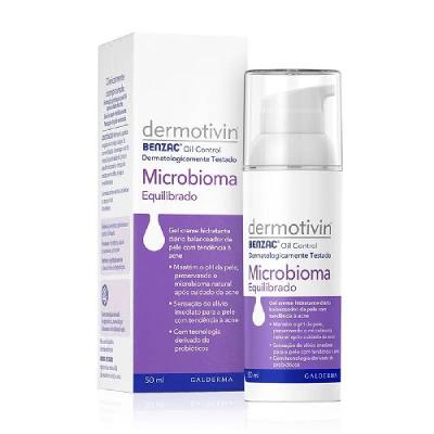 Gel Creme Hidratante Dermotivin Benzac Oil Control Microbioma Equilibrado 50ml