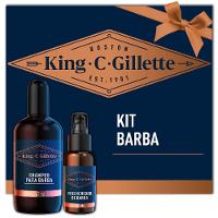 Kit King C Gillette Shampoo Para Barba 241ml + Sérum Preenchedor De Barba 50ml - 1