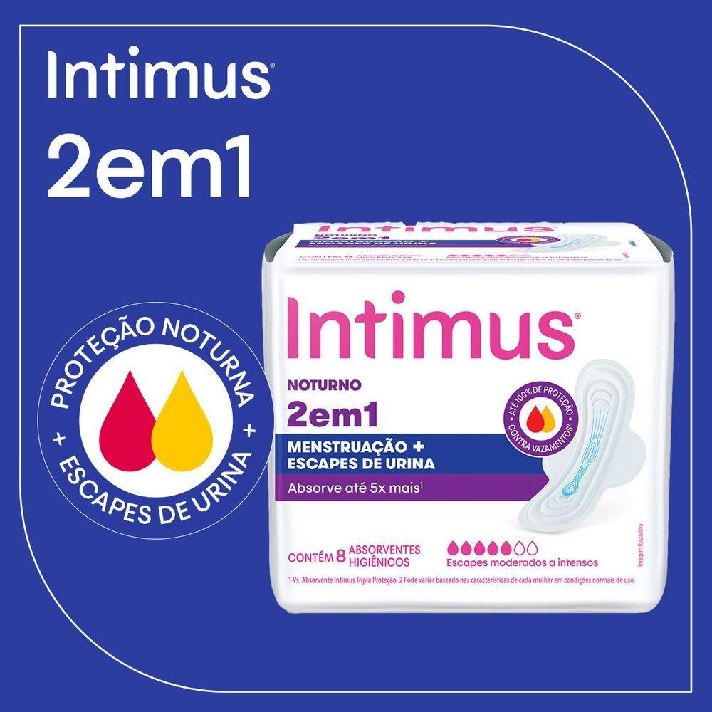 Absorvente Externo Intimus 2 Em 1 Noturno Com Abas - 8 Unidades - 2