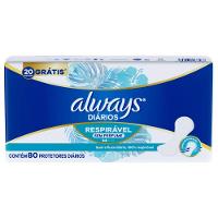 Protetor Diário Always Respirável Sem Perfume Com 80 Unidades - 4