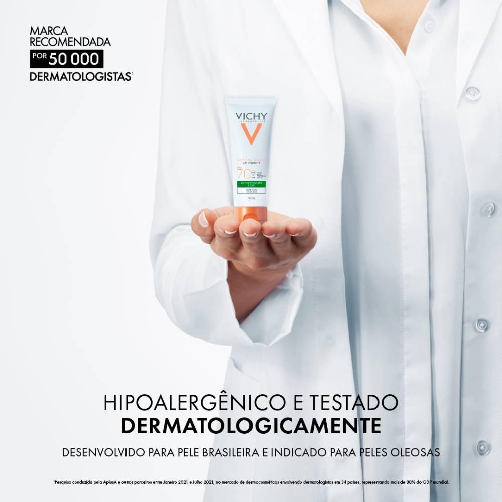 Protetor Solar Vichy Capital Soleil Uv Purify Cor Média Fps 70 40g - 3