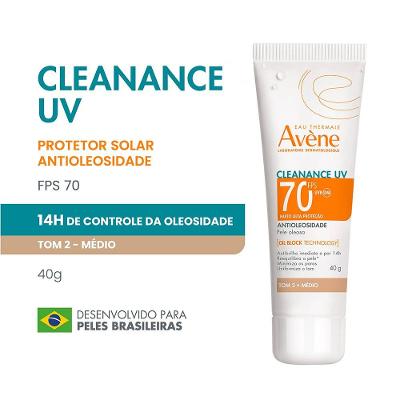 Protetor Solar Facial Avène Cleanance Uv Antioleosidade Fps70 40g Tom 2 Médio
