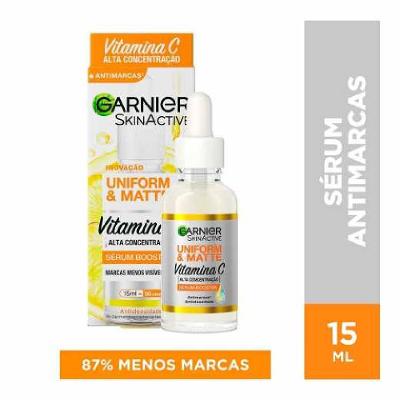 Sérum Facial Antimarcas Garnier Uniform & Matte Vitamina C Efeito Matte 15ml