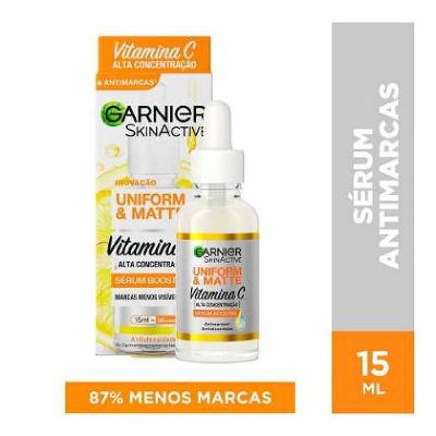 Sérum Facial Antimarcas Garnier Uniform & Matte Vitamina C Efeito Matte 15ml