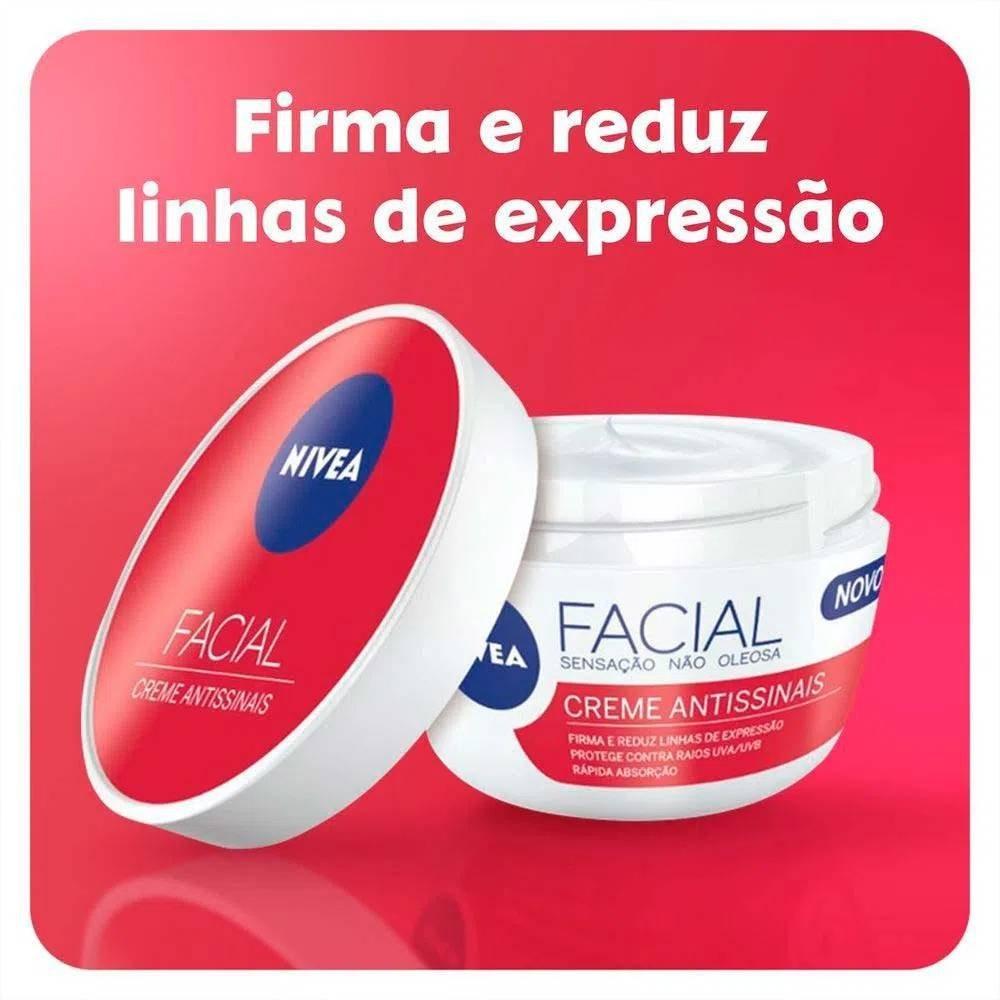 Kit Nivea Protetor Solar Facial Antissinais Fps70 40ml Ganhe Creme Facial Antissinais 100g - 3