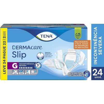 Fralda Geriátrica Tena Slip Dermacare Embalagem Econômica G 24 Unidades