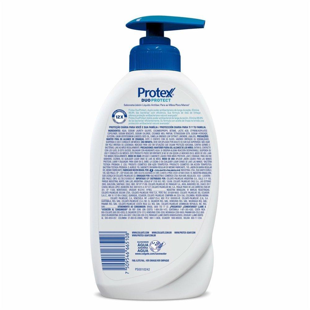 Sabonete Líquido Para Mãos Antibacteriano Protex Duo Protect 400ml - 7