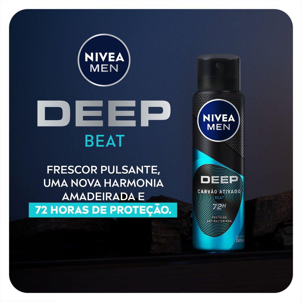 Desodorante Aerossol Antitranspirante Nivea Men Deep Beat 150ml/90g - 2