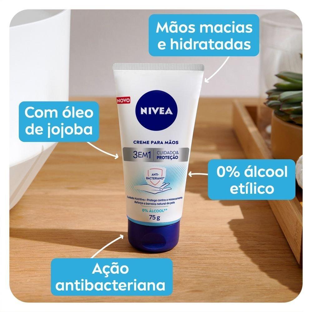 Creme Para Mãos Nivea 3 Em 1 Ação Antibacteriana 75g - 4