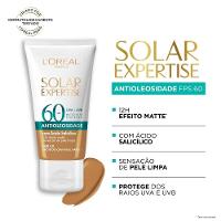 Protetor Solar Facial Loréal Paris Solar Expertise Antioleosidade Fps60 Cor 3.0 Média 40g - 2