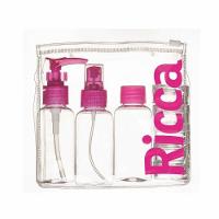 Kit Para Viagem Ricca Com 3 Frascos De 80ml E 5 Potes - 1