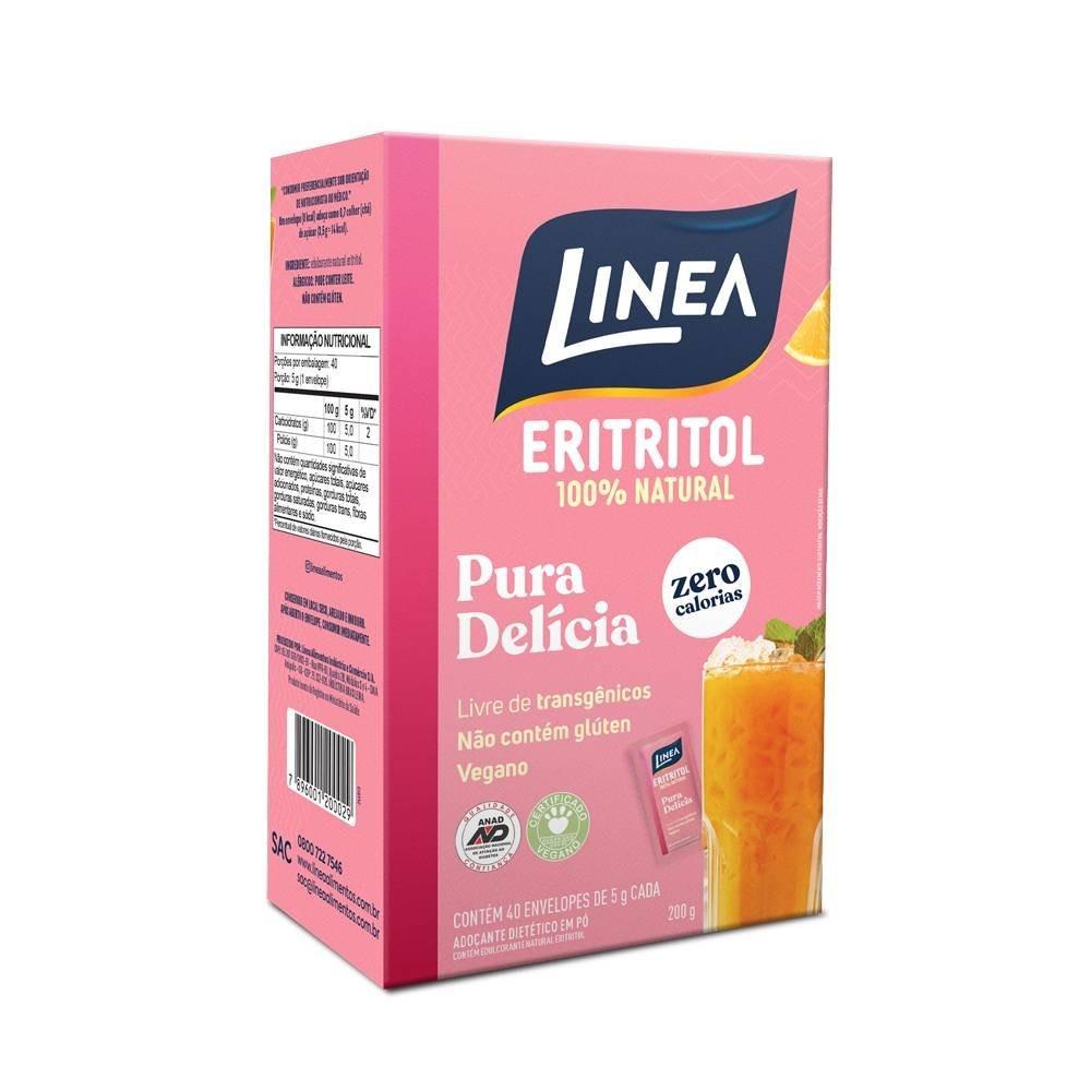 Adoçante Em Pó Eritritol Linea Com 40 Envelopes 5g Cada - 1