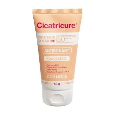 Protetor Solar Facial Antissinais Cicatricure Fps 50 Cor Média 40g