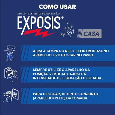 Repelente Elétrico Exposis Refil 32,9ml