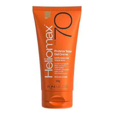 Protetor Solar Facial Heliomax Efeito Base Toque Seco Fps70 Médio 50g