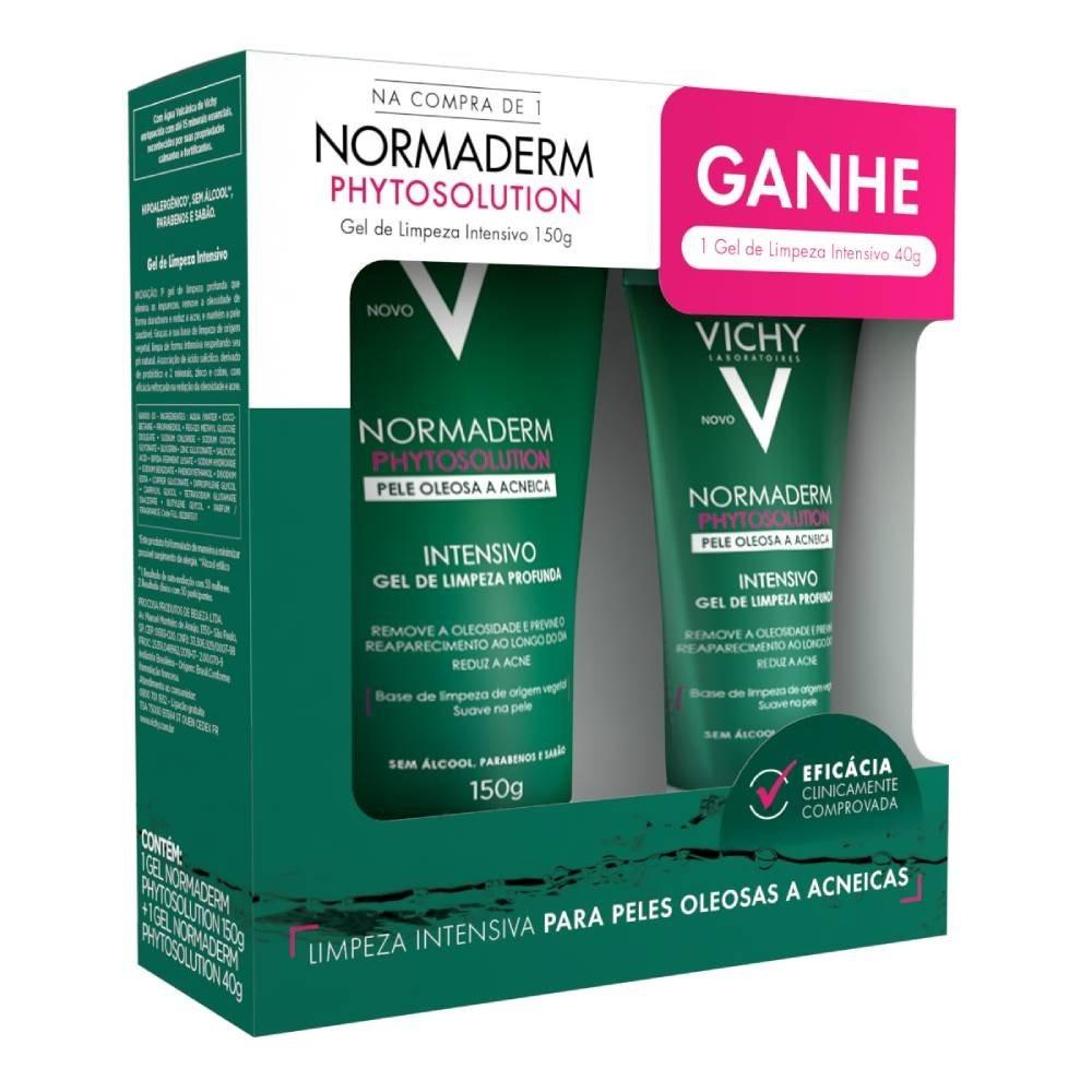 Kit Gel De Limpeza Profunda Facial Vichy Normaderm Phytosolution 150g + 40g - 1