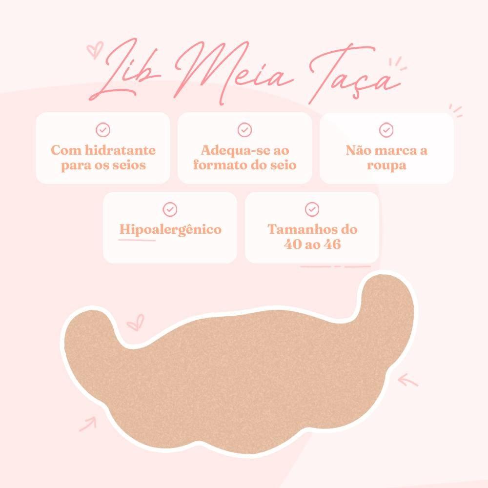 Modelador Para Seios Lib Plus Tamanho 42 Bege Com 2 Pares - 4