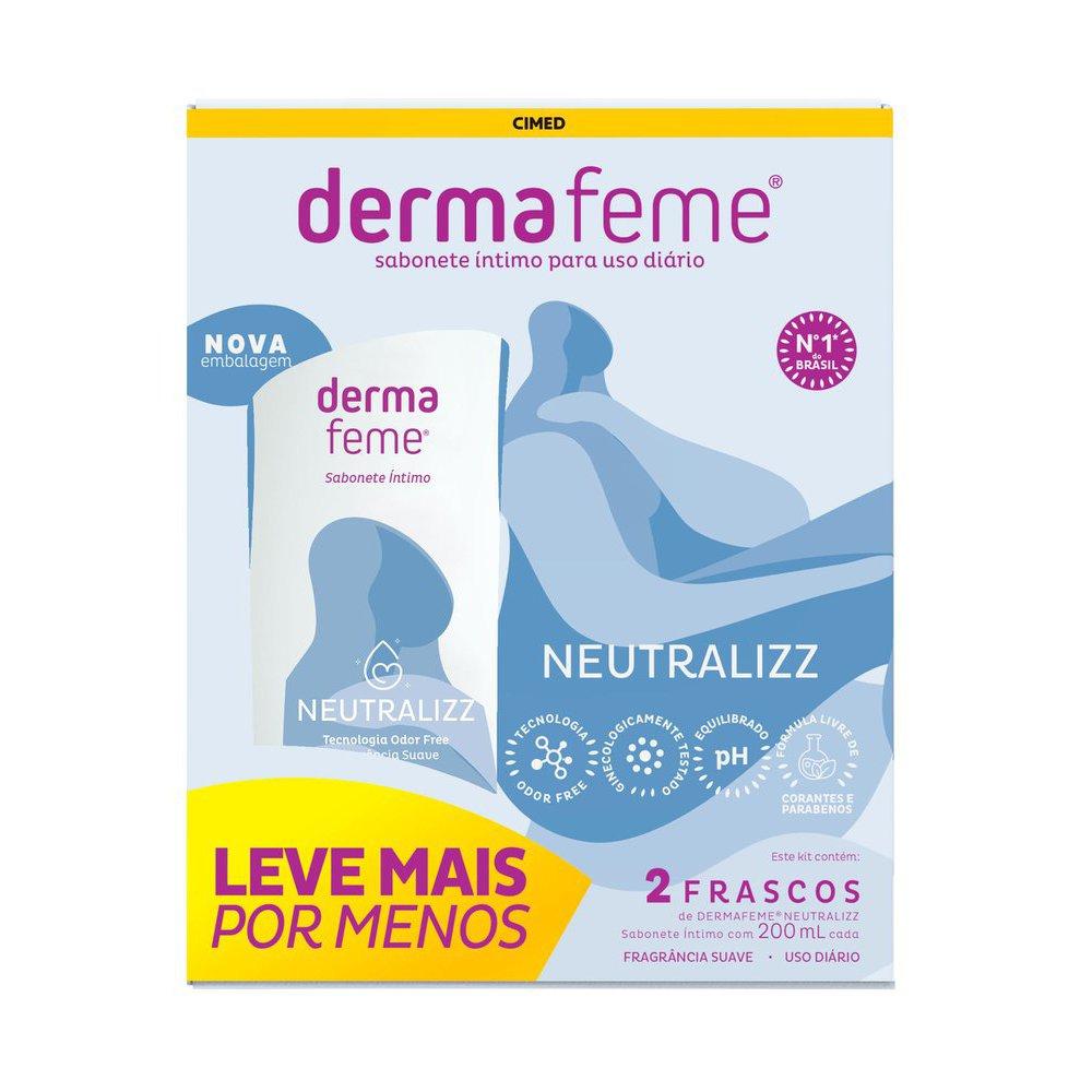 Kit Sabonete Líquido Íntimo Dermafeme Neutralizz 200ml Com 2 Unidades - 1