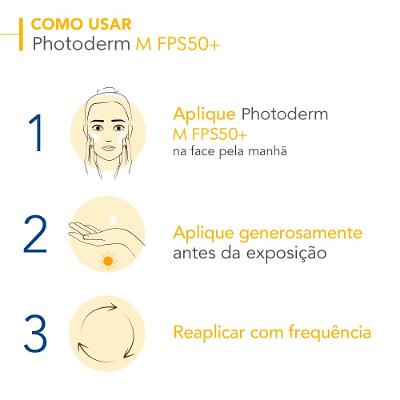 Protetor Solar Facial Bioderma Clareador Com Cor Photoderm M Fps50 Cor 2.0 Claro 40g