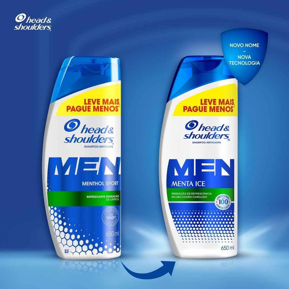 Shampoo Anticaspa Head & Shoulders Men Menthol Sport 650ml - 4