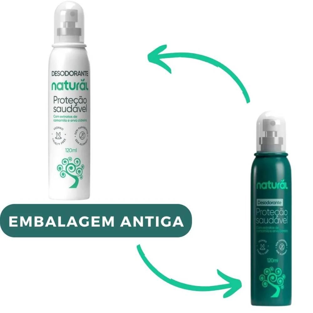 Desodorante Natural Suavetex Spray Com Extratos De Camomila + Erva Cidreira Sem Aluminio 120ml - 3