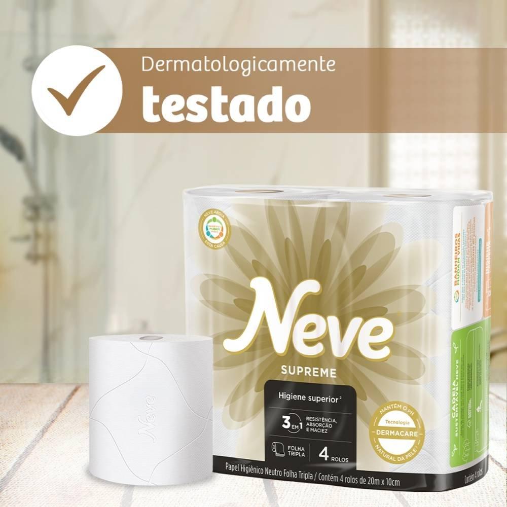 Papel Higiênico Neve Supreme Folha Tripla 20m Com 12 Rolos - 2