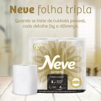 Papel Higiênico Neve Supreme Folha Tripla 20m Com 12 Rolos - 4