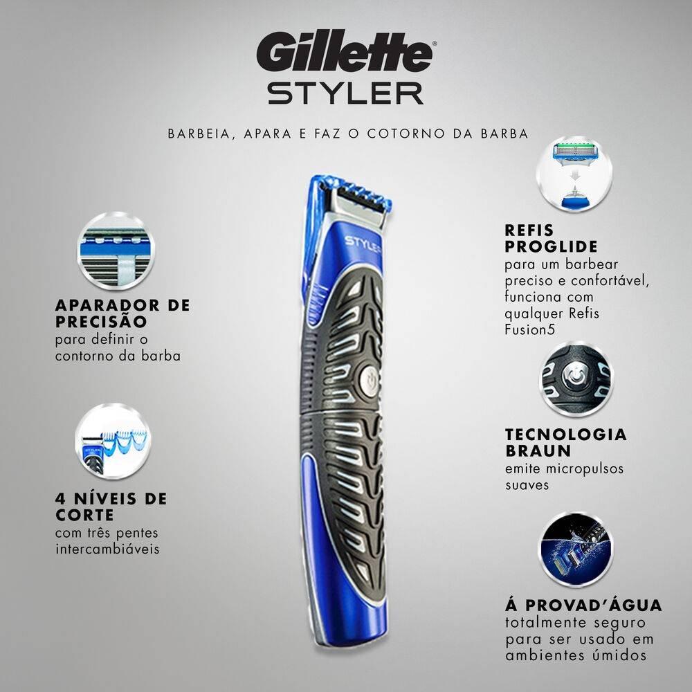 Barbeador Elétrico Gillette Styler 3 Em 1 Com 1 Unidade - 2