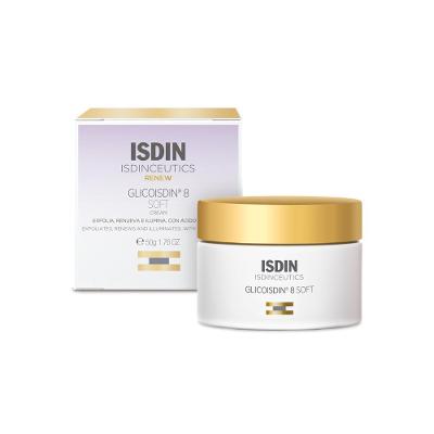 Creme Facial Com Ácido Glicólico Efeito Peeling Isdin Isdinceutics Glicoisdin 8 Soft 50g