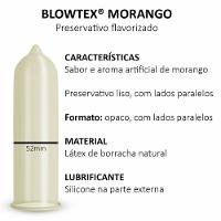 Preservativo Blowtex Aromatizado Morango Com 3 - 3