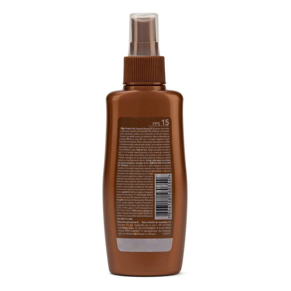 Protetor Solar Óleo Spray Cenoura Bronze Fps15 110ml - 4