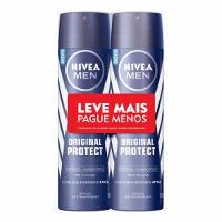 Kit Desodorante Aerosol Nivea Men Original Protect Leve Mais Pague Menos 2 Unidades 150ml Cada - 1