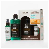 Kit Qod Café Verde Shampoo 220ml + Serum Facial C/ Ácido Hialurônico 60g - 2