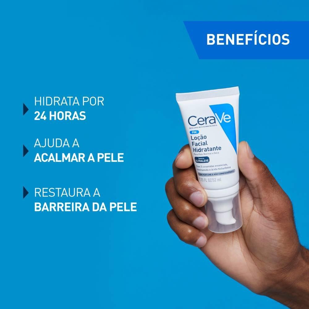 Loção Hidratante Facial Cerave Hialurônico Niacinamida Para Pele Normal A Seca 52ml - 3