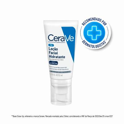 Loção Hidratante Facial Cerave Hialurônico Niacinamida Para Pele Normal A Seca 52ml