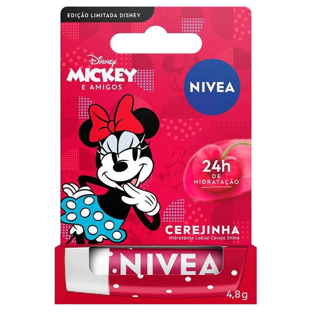Hidratante Labial Nivea Cereja Shine Disney Minnie 4,8g - 3