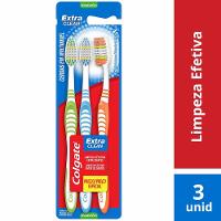 Kit Escova Dental Média Colgate Extra Clean - 3 Unidades - 1