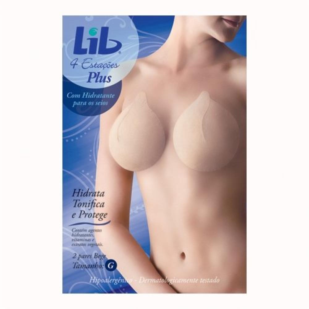 Modelador Para Seios Lib 4 Estações Plus Tamanho G Bege Com 2 Pares - 2