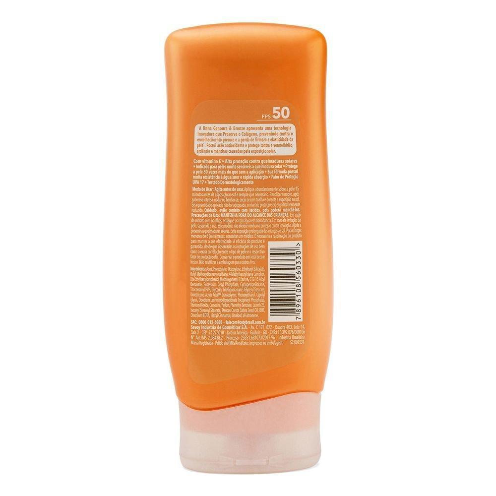 Protetor Solar Fps 50 Cenoura E Bronze 200ml - 2
