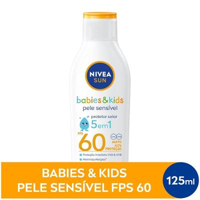 Protetor Solar Nivea Sun Kids & Babies Pele Sensível Fps 60 125ml
