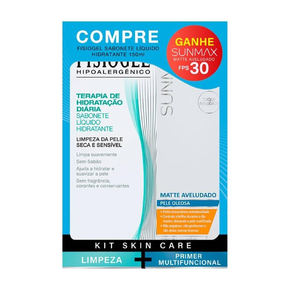 Kit Sabonete Líquido Fisiogel Hidratação Diária 150ml Ganhe Protetor Solar Sunmax Fps30 50g - 1